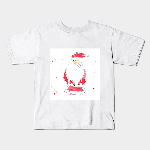 Santa Claus, portrait. Watercolor illustration on a winter theme, congratulations Kids T-Shirt by grafinya